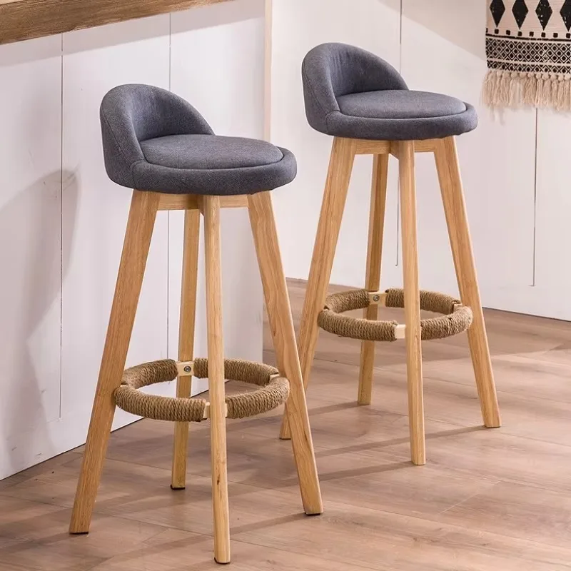 

Simple Nordic Coffee Shop Bar Chairs Stool Lounge High Modern Style Design Bar Stools Luxury Wood Taburete Alto Salon Furniture