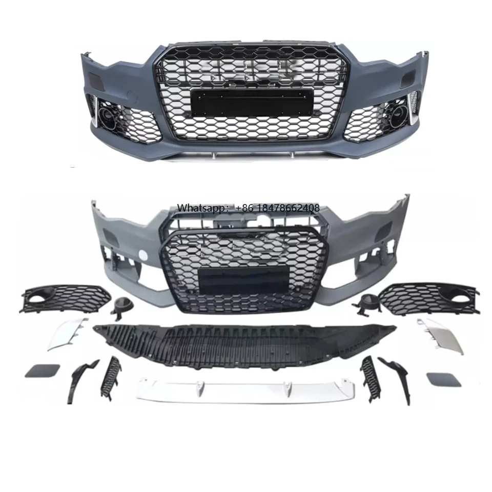 

Factory Car A6 C7 C7.5 Body Kit S Line RS6 Style Front Bumper With Grill Fog Lamp Grille for A6 S6 C7 C7.5 2011-2018