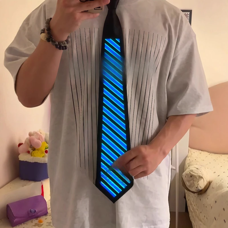 

Luminous tie creative funny LED luminous voice-activated tie colorful performance decorative fun gift 520 for boyfriend