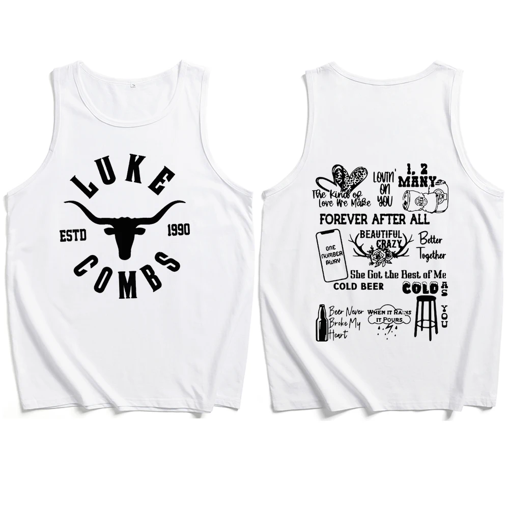 Luke Combs Country Music Shirts Western Vest Tank Tops T-Shirt Man Woman Tops Sleeveless