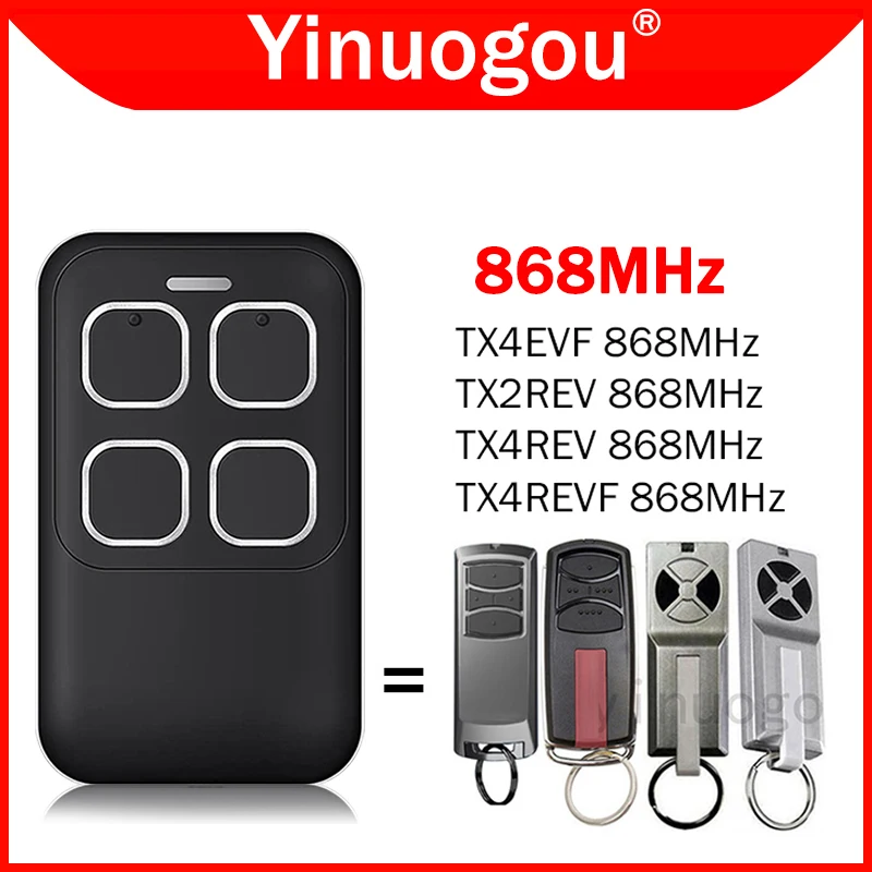 

TX4EVF TX2REV TX4REV TX4REVF Garage Door Remote Control 868MHz Replacement Clone Remote Control Garage Door Opener Duplicator