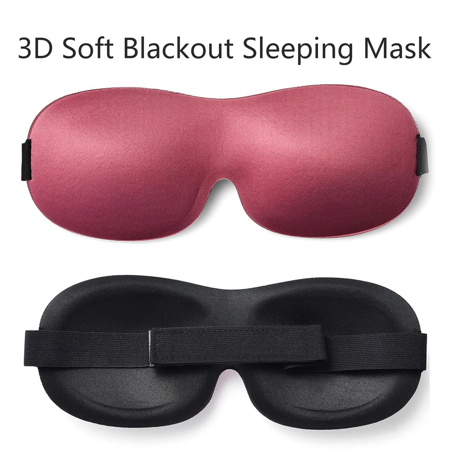 1-Pack Sleep Eye Mask, 3D Soft Blackout Sleeping Mask for Men Women - Red