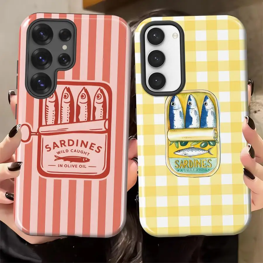 Soft Cover Capa Phone Case for Samsung Galaxy S26 Ultra S23 A36 S24 Ultra A16 A56 A26 S25Ultra S20 FE Cartoon Creative Fish