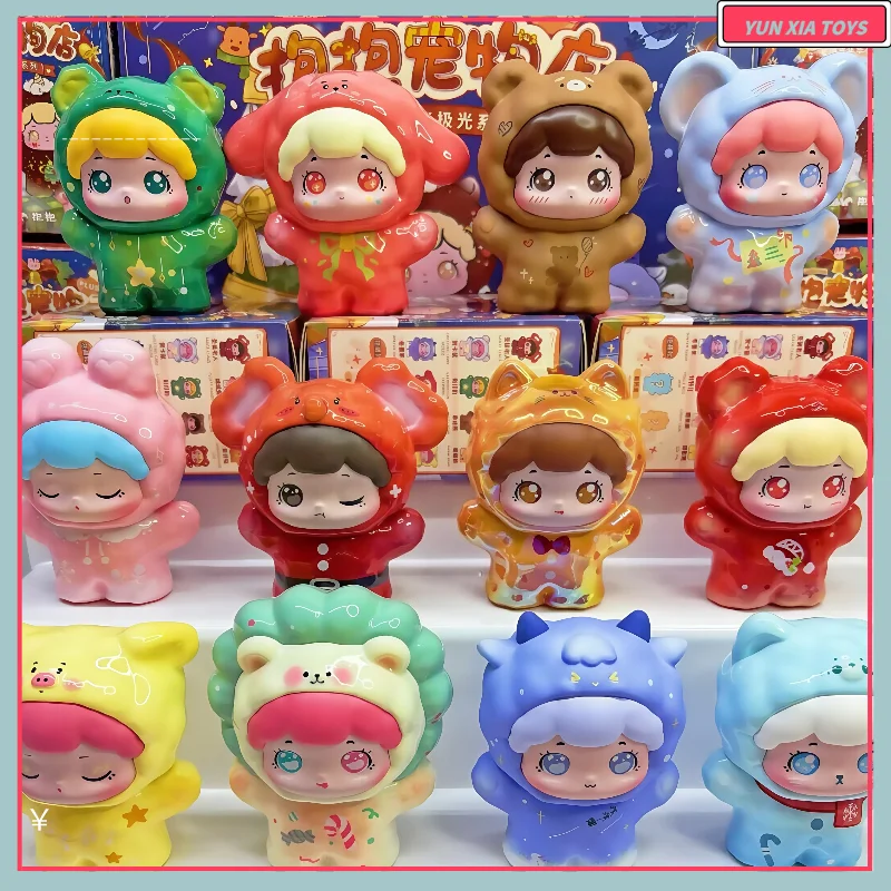 

Trendy Pop Hug Pet Shop Plus Christmas Carnival Wreath Aurora Series Doll Blind Box Handmade Desktop Blind Box Series Gift