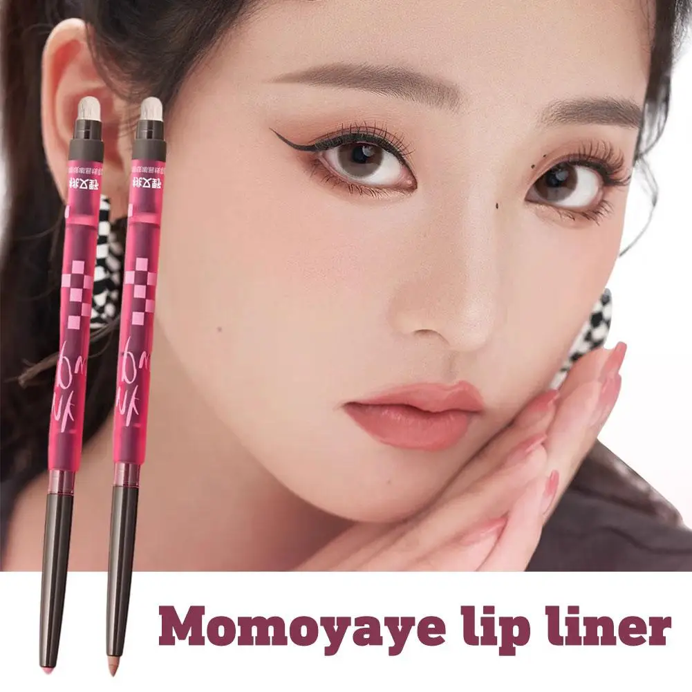 Momoyaye Lip Liner Naturale Opaco Nudo Non sbiadisce Delicato Non irritante Delicato Pesca Wild Lip Liner Per tutti i tipi di pelle