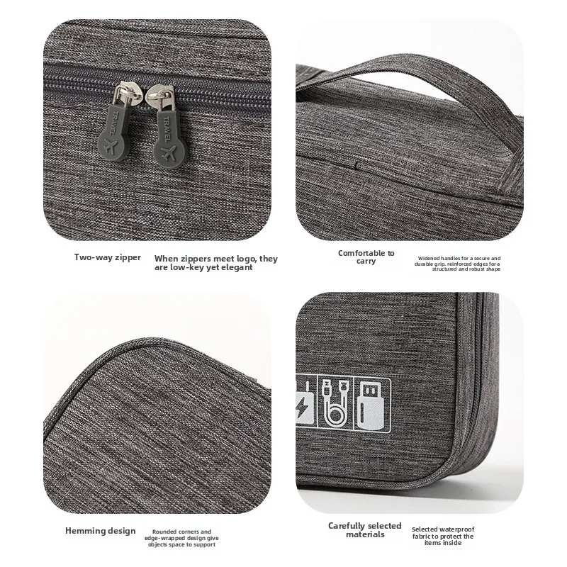 Digital Bag Phone Data Cable Power Bank Storage Bag Storage Box USB Flash Drive Multifunctional Digital Bag Separated Makeup Bag