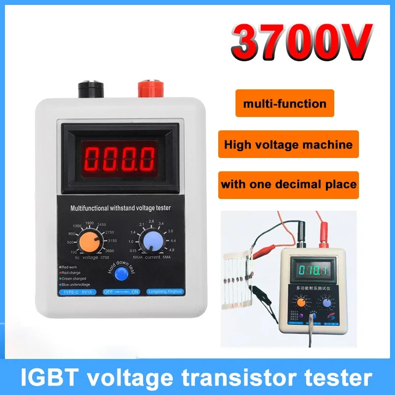 Withstand Voltage Tester DC50-3700V IGBT Transistor Voltage Tester Diode MOS Triode MOV Multi-function Voltage Capability Tester