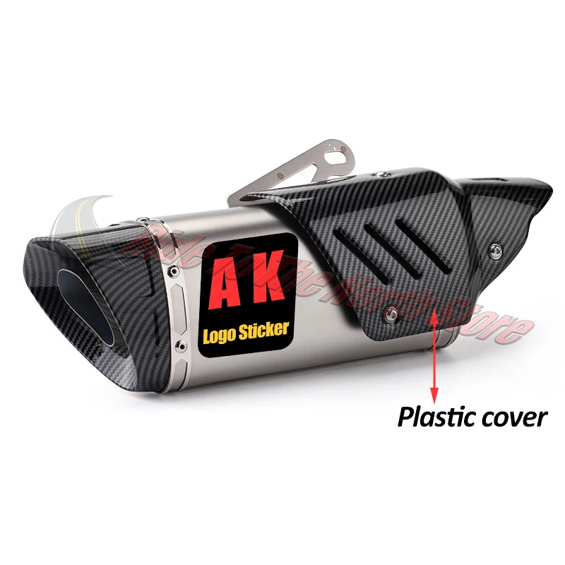 Slip On 51mm Universal Motorcycle AK Exhaust Muffler for NINJIA250 400 Z400 900 CBR300 R3 R6 R25 ZX6R ZX10R MT09 ETC Tail Pipe - view 3