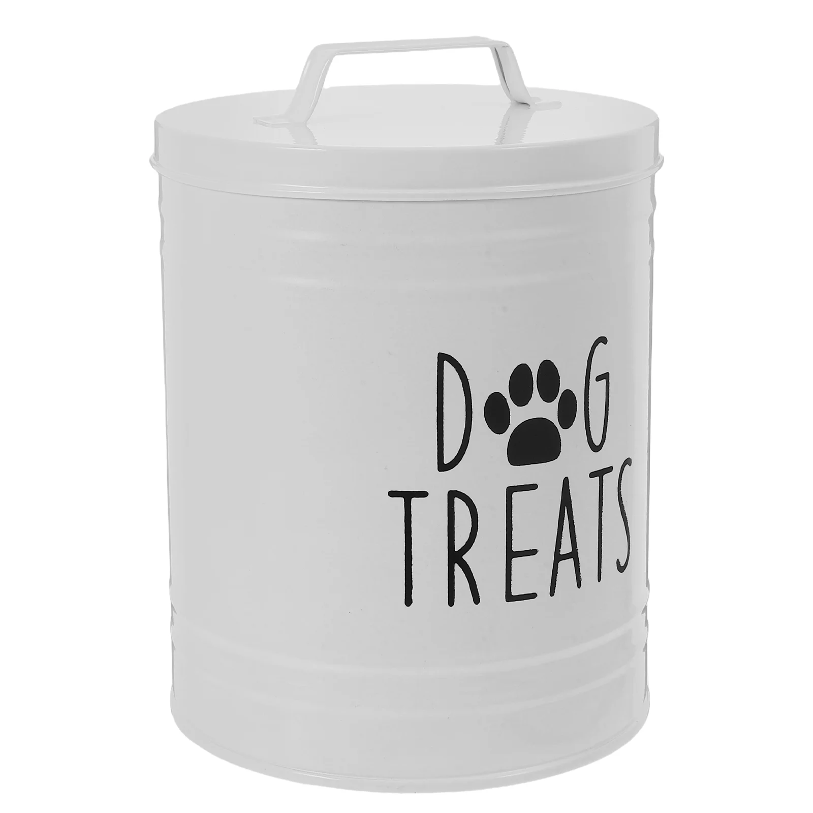 

Dog Food Storage Container with Lid Airtight Metal Dog Treat Bucket for Kitchen Counter Pet Dry Food Grain Storage Barrel Grain