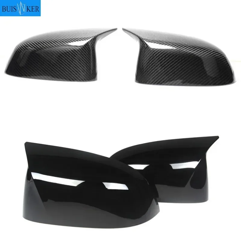 

2 Pcs Glossy Balck Cover Auto Rearview Mirror Cap Covers Blind Spot Mirror Fit for BMW 2014-2018 F15 X5 & F16 X6 F26 X4 F25 X3