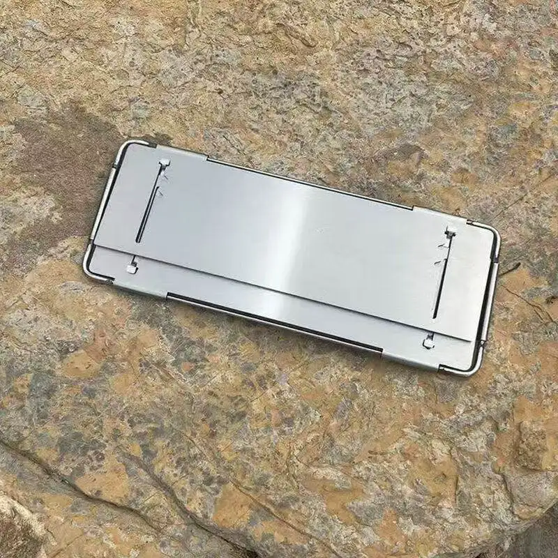 Stainless steel folding folding grill medium grill 1 second folding square portable belt