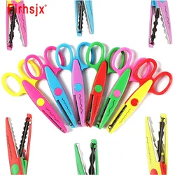 1/6PCS Color Photo Album Decorative Paper Edge Scissors Comfortable Handle Safety Blade DIY Children's Manual Scissors Photo Alb