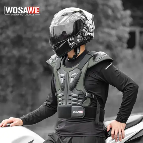 WOSAWE Motorcycle Jackets Men's Full Body Armor Protection Jackets Motocross Enduro Racing Moto Protective Equipment Clothes