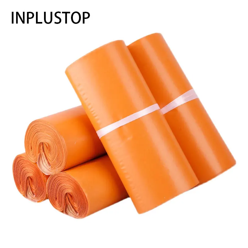 

INPLUSTOP PE Envelopes Cothing Gifts Mailing Bags Poly Mailers Eco Friendly Packaging Pouch Orange Color Logistics Courier Bags