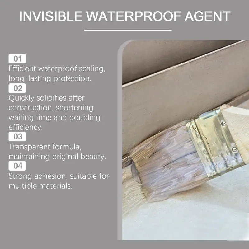 

Transparent Waterproof Coating Invisible Repair Agent Transparent Anti-Leakage Coating For Outdoor Roof Wall Bathroom