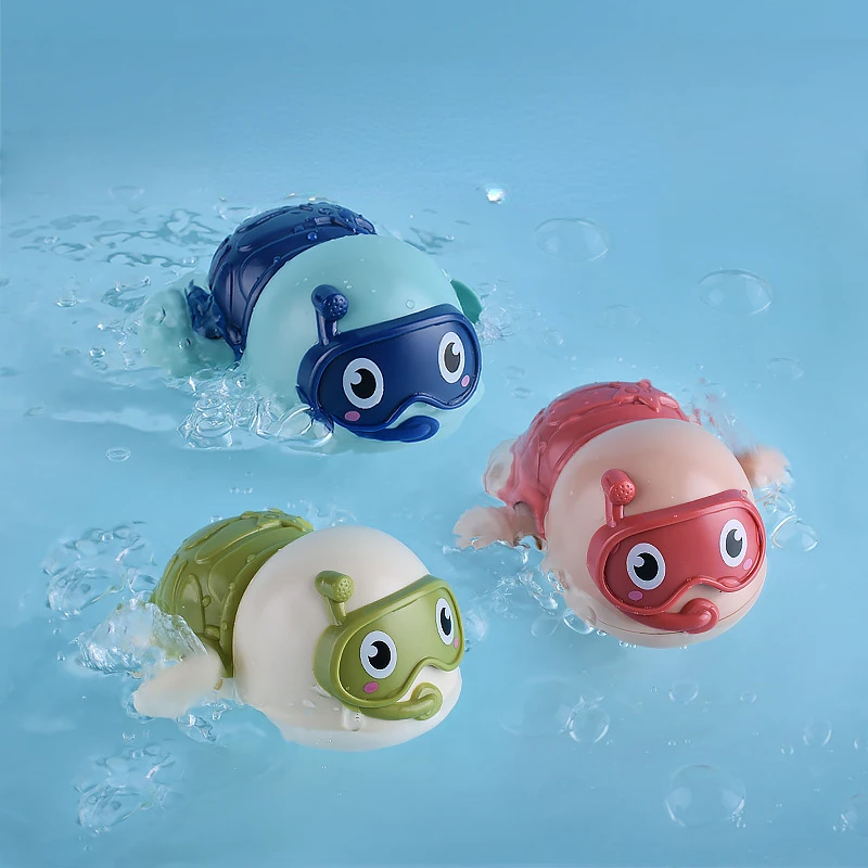 

Bath Toys Baby Water Chain Clockwork Cute Cartoon Animal Tortoise Infant Swim Penguin Fish Wound-Up Kids Beach Water Bath Toy