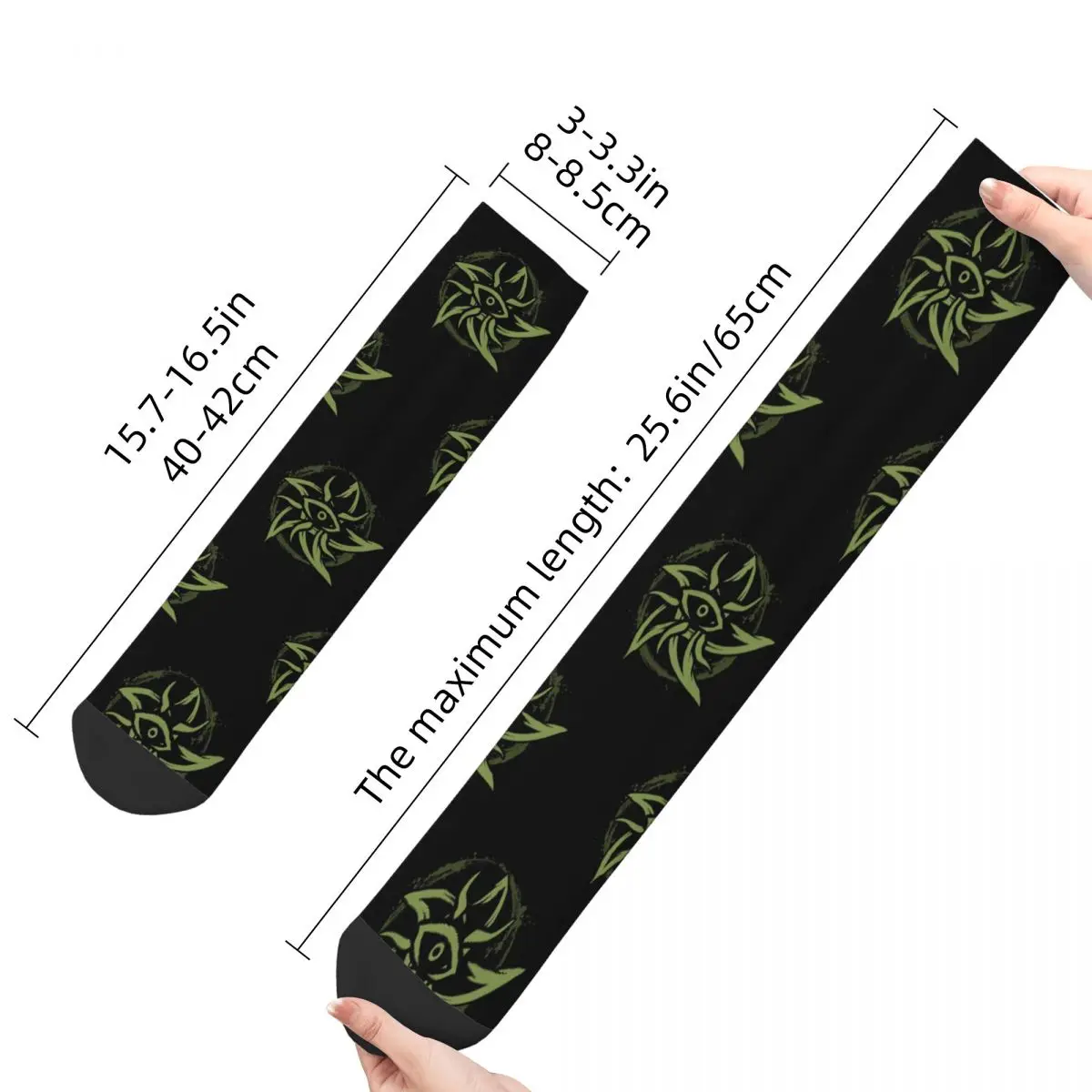 Happy Men's Socks Elder Sign Lovecraft Symbol Occult Star Retro Harajuku Cthulhu Mythos Hip Hop Crew Crazy Sock Gift Printed