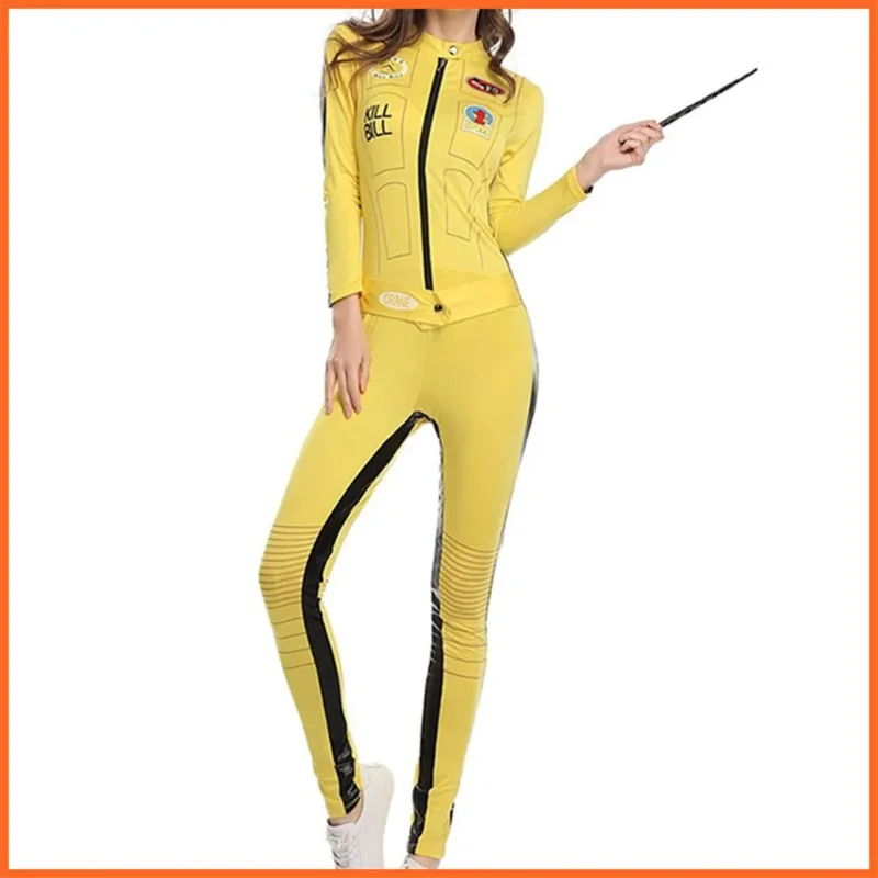 Kill Bill The Bride Beatrix Kiddo Cosplay Costume Kung Fu Jumpsuit for Women Halloween Carnival Mardi Gras Costumes