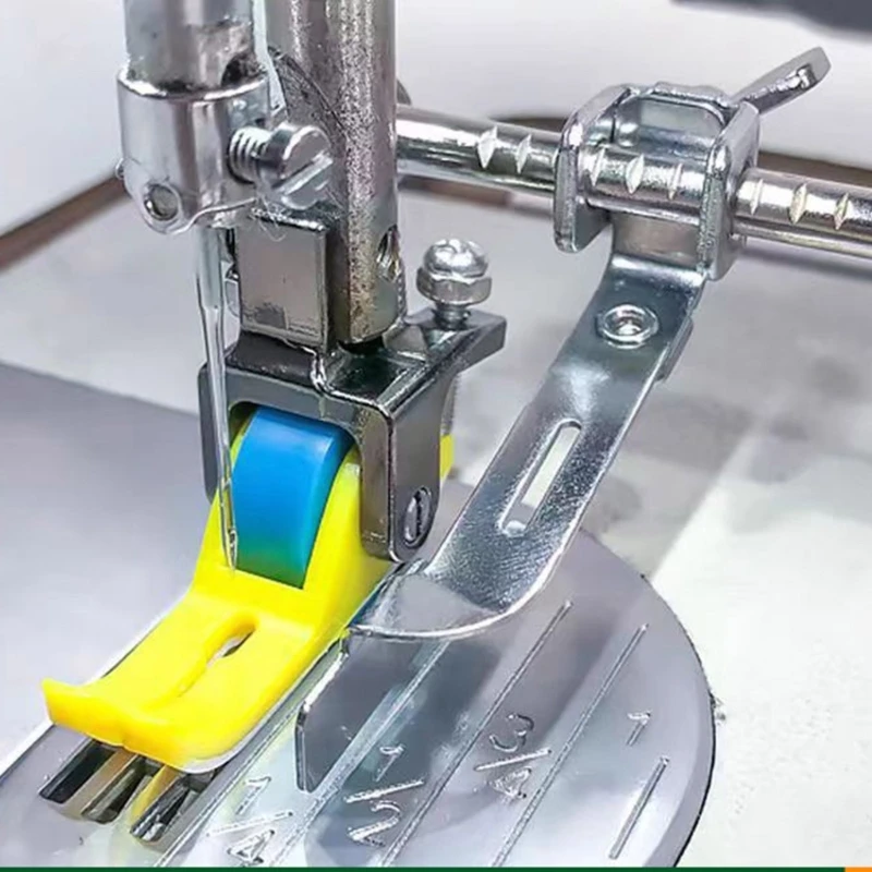 Piedino a rullo per auto da 2 pezzi per macchina da cucire domestica, piedino da cucito sostituibile per tende da camicia