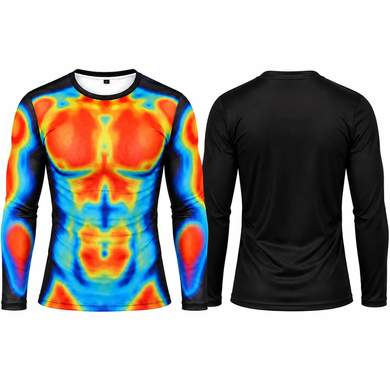 Men's Long-sleeved T-shirt 3D Fake Muscle Sports Fitness Top Club Party Performance Clothing Fashion Clothing Vintage Tee Y2k
