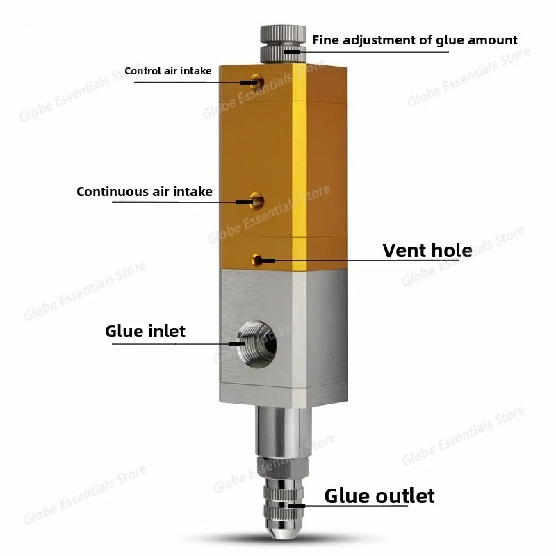 Industrial High Flow Single Liquid Dispensing Valve Silicone UV Gel Valve Precision Back-Suction Adjustable Dispenser QLH-31