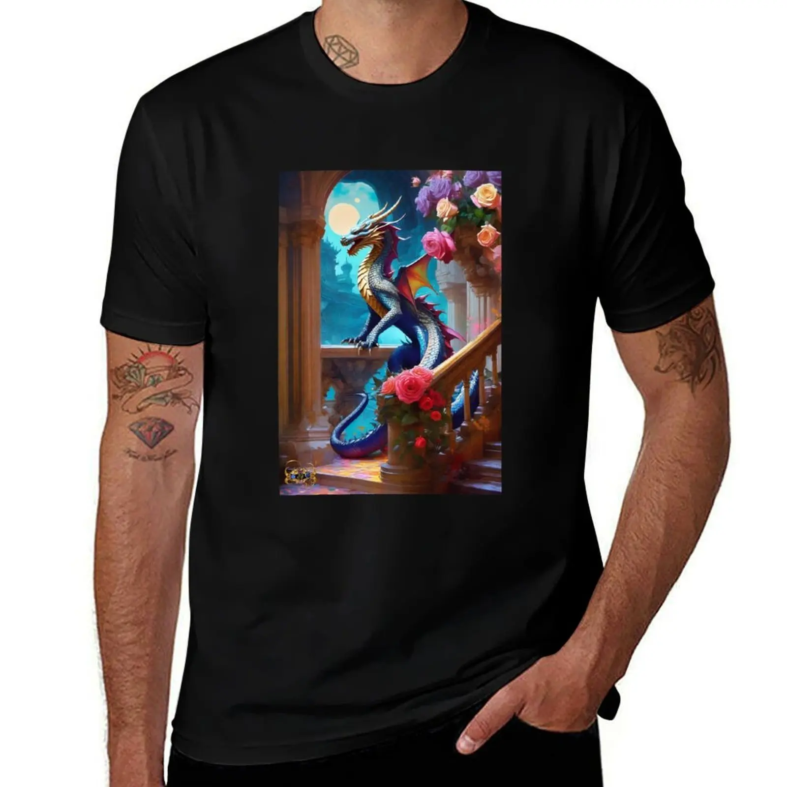 

Dragon Castle T-Shirt vintage luxury t-shirt topping shirts graphic tee designer t shirt men