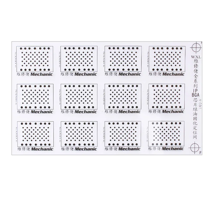 Plastic Planting Tin Template For iPhone 6s-11 Pro Max NAND WIFI Baseband IC Chip GREEN UV Solder Mask Ink BGA Reballing Mesh