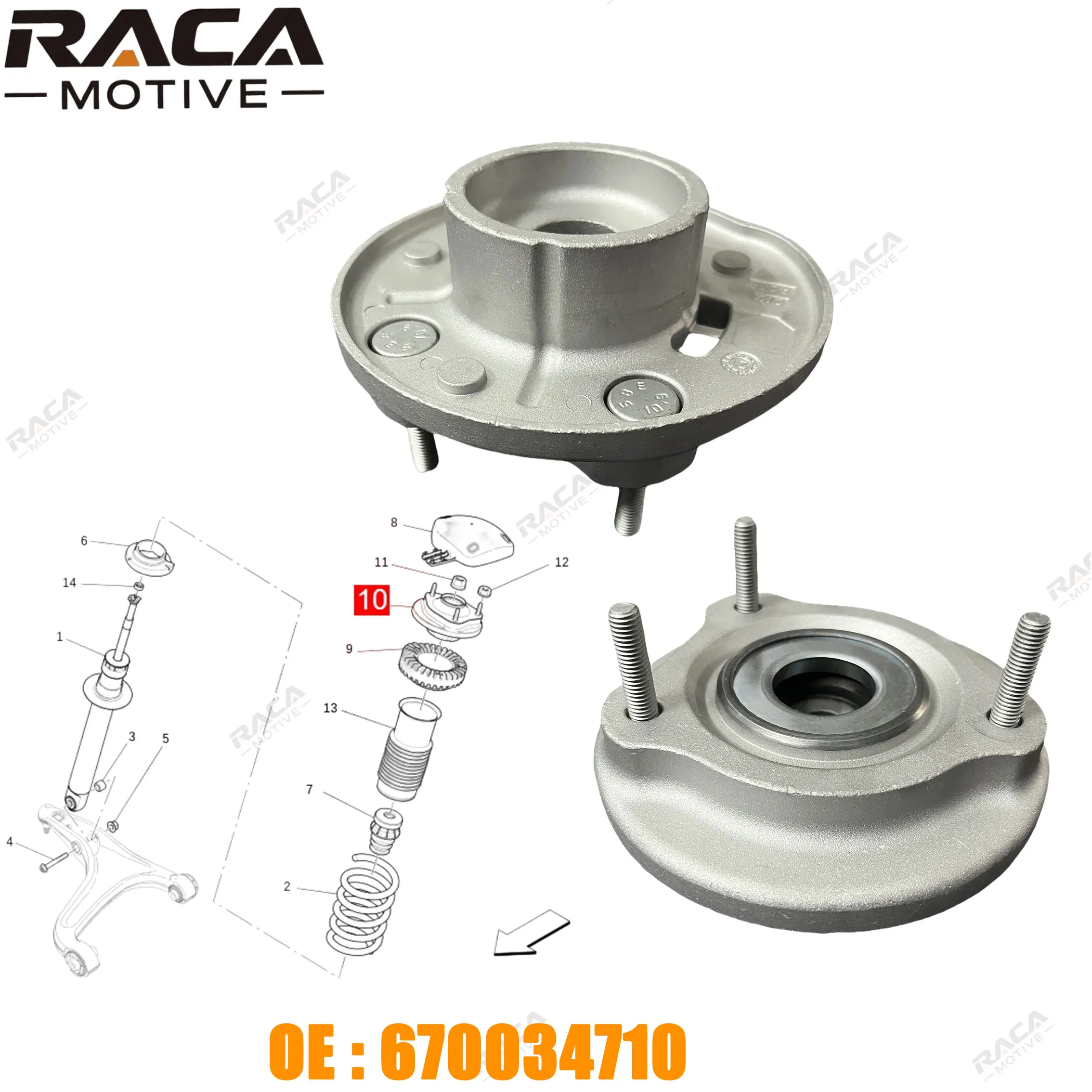 

Front Shock Absorber Bracket Suitable for Maserati Ghibli (M157) 2014- Quattroporte (M156) 2014 Onwards 675000034