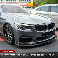 For BMW 5 Series G30 G31 M Sport 2017-2019 520i 530i 540i M550i Front Lip Chin Splitter Protector Carbon Fiber Front Bumper Lip
