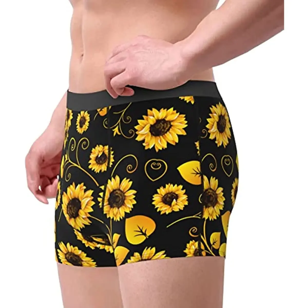 Sunflower Print Men Underwear Boxer Briefs Regular Sport Mens Boxer Briefs Underwear Men