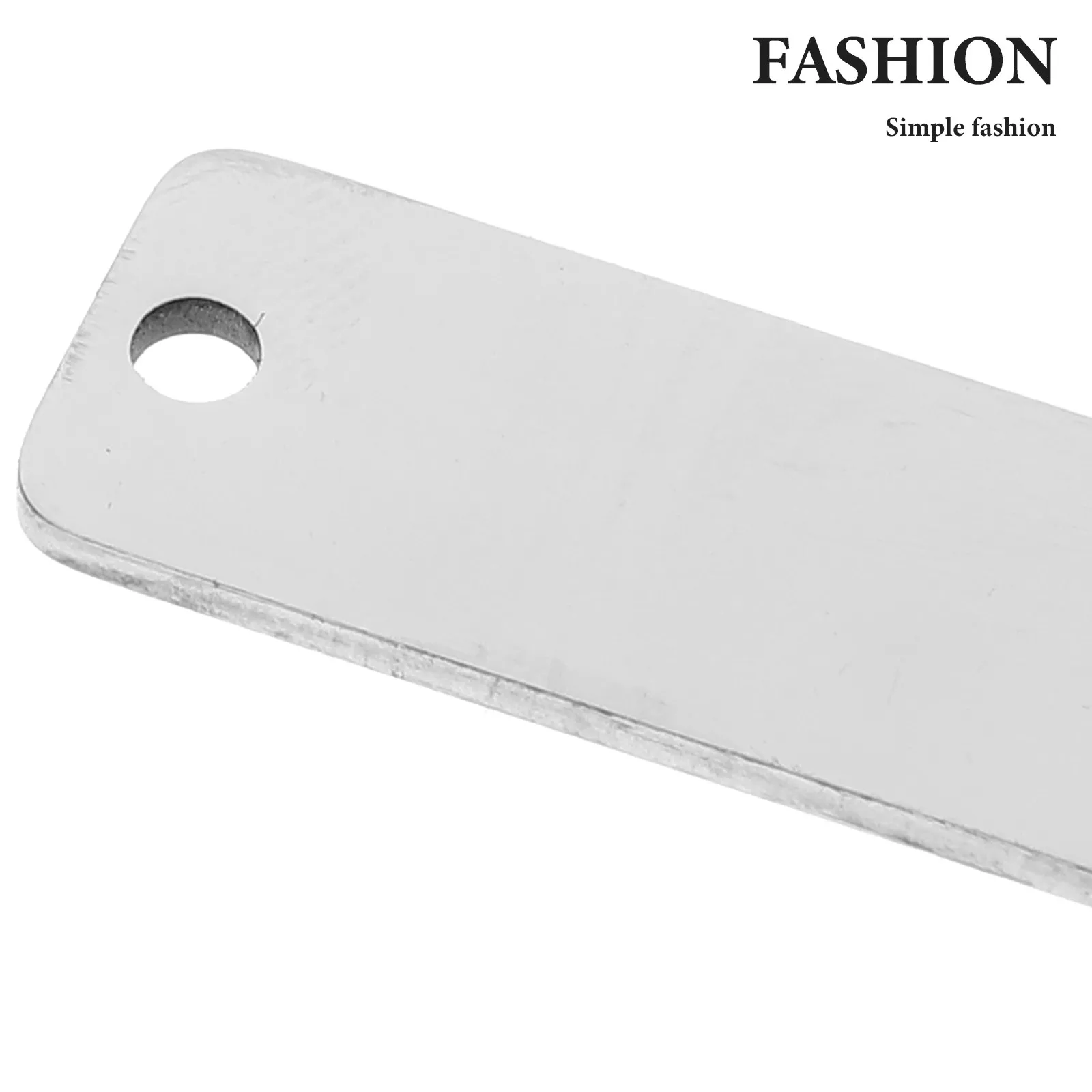 12Pcs Rectangle Engravable Blanks Titanium Steel Jewelry Making Supplies Stamping Charms DIY Pendant Keychain Necklace Craft - view 3