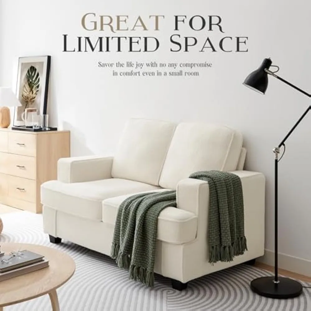 سرير أريكة واسع بمقعد عميق 61 للمساحات الصغيرة، مثالي لغرف المعيشة وغرف النوم والمكاتب والشقق، قابل للفصل
