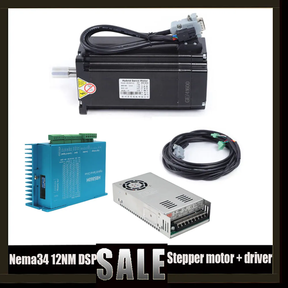 

Nema34 12NM DSP Closed Loop Stepper Motor Hybrid Servo Drive Kit for CNC Kit