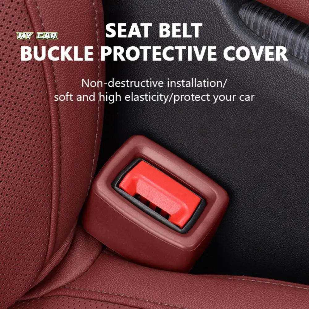 

2Pcs Universal Car Safety Belt Buckle Holder Anti Scratch Seatbelt Guard Seatbelt Button Protector Buckle Up EVA