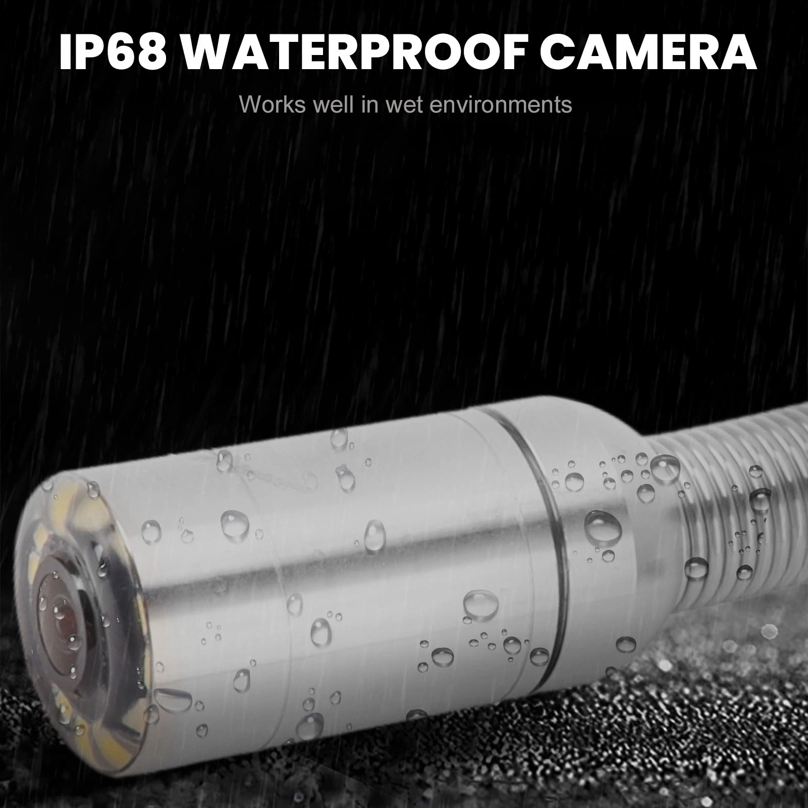 Pipe Inspection Camera Accessory 140 Degrees View Sewer Inspection Camera Head 23mm High Flexibility Spring for Pipe Camera