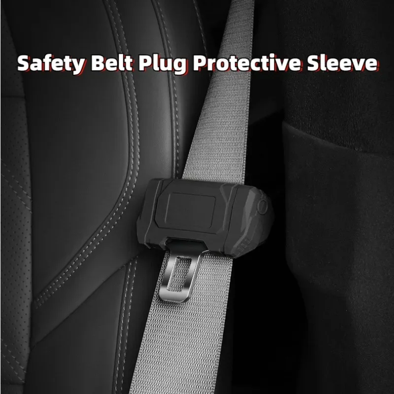 Silicone Safety Belt Plug Protective Sleeve Portable Durable Scratch Resistant Protective Cover Noise Reduction Car Accessories