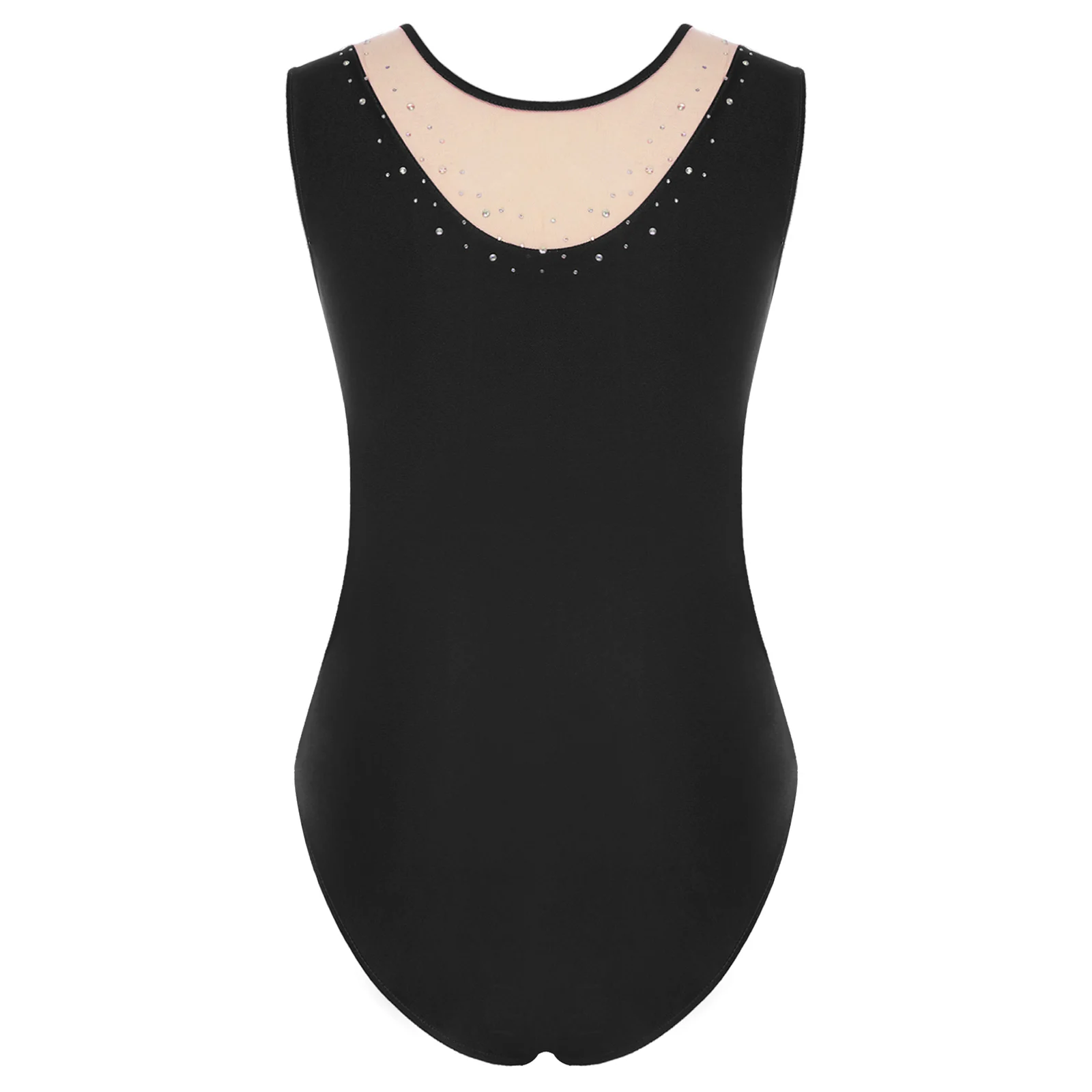 Damski bezrękawnik gimnastyczny z dżetami do baletu i tańca, trykot z siateczkowym kardiganem/szalem do łyżwiarstwa figurowego i akrobatyki.
