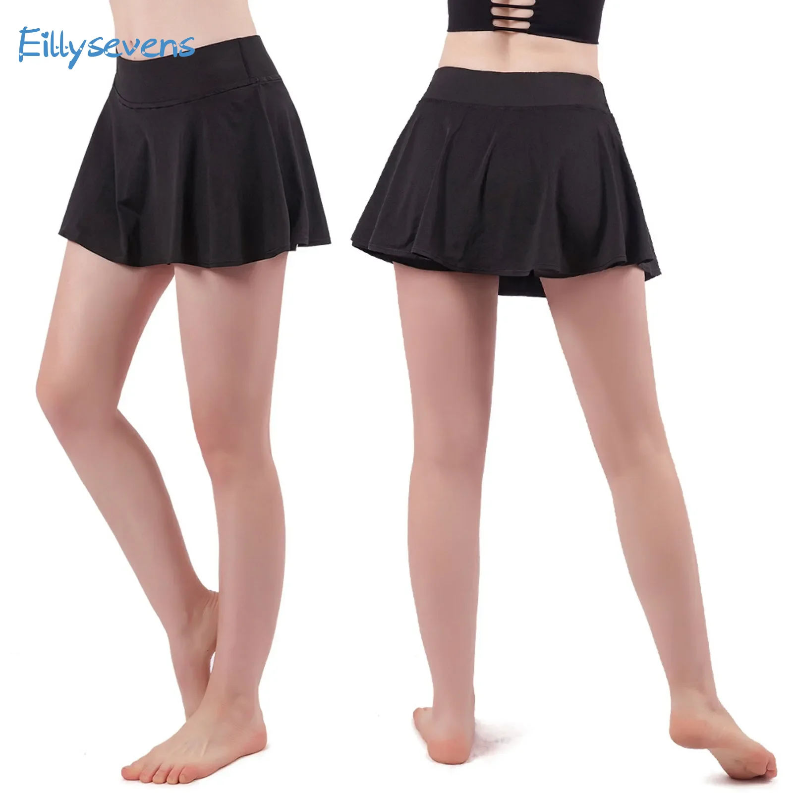 

Women Skirts With Shorts Causal Elastic Culottes Athletic Skinny Shorts Lightweight Comfortable High Waist Solid A-Line Skirts