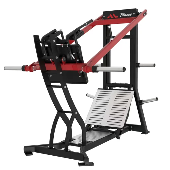 Double Track Squat Gym Strength Training Bodybuilding Plate Loaded Pendulum Squat Machine