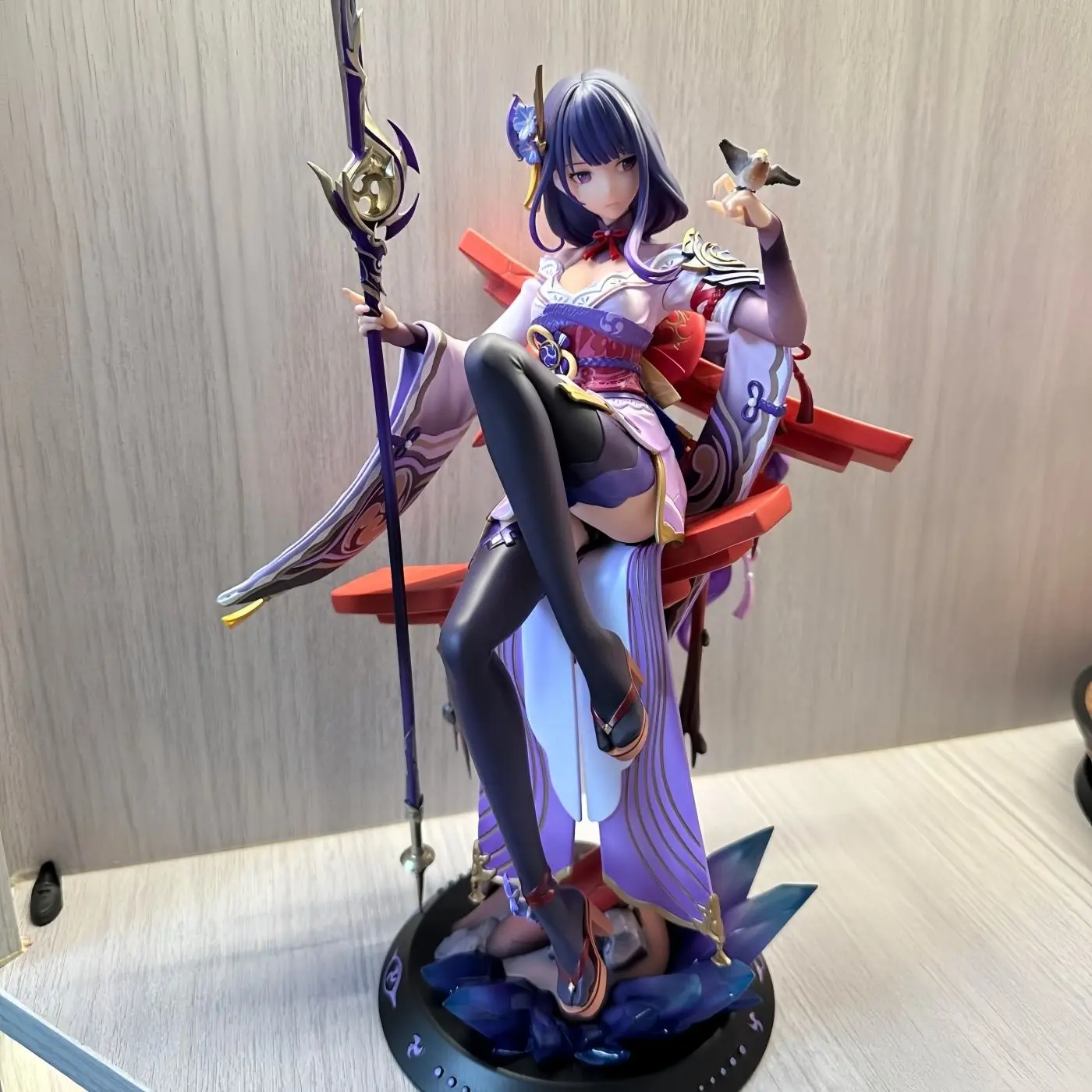 36CM Game Genshin Impact Figure Raiden Shogun Figures Sexy Girl Beelzebul Figurine Pvc Sitting Posture Collection Statue ToyGift