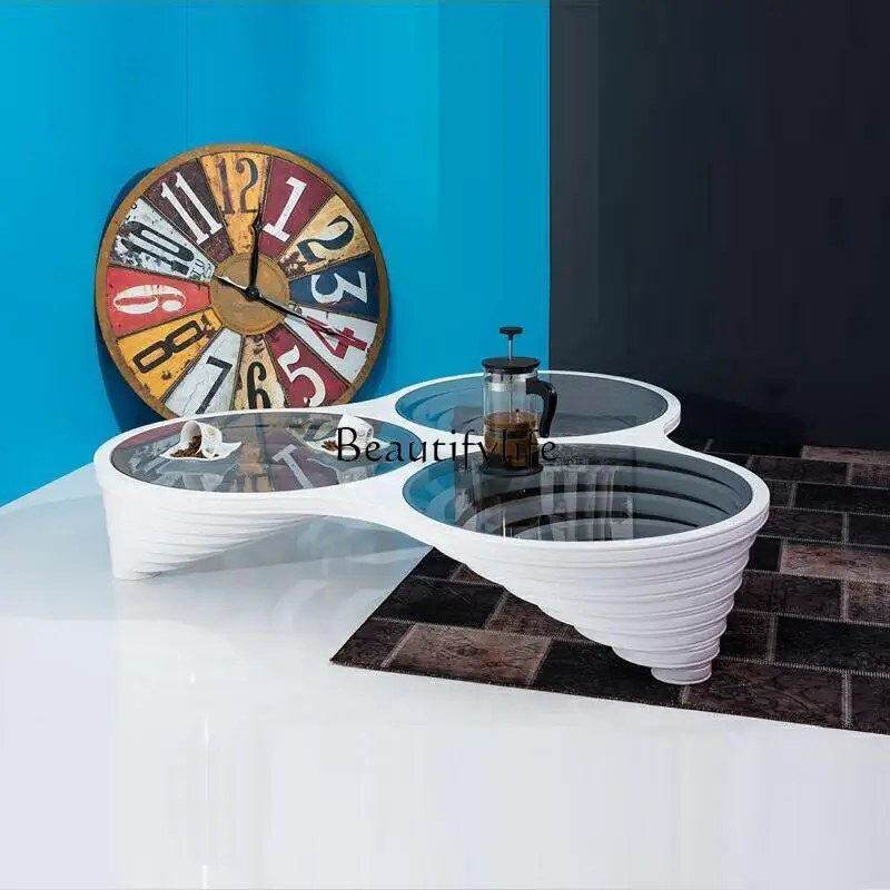 

Creative Thread Irregular Coffee Table Design round Tea Table