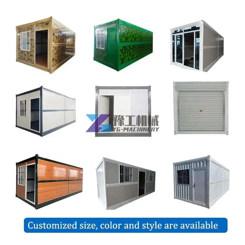 China Folding Container House Fast Fold Out Flat Pack Prefabricated 20ft 40ft Foldable Portable Modular Tiny Houses Homes Camps