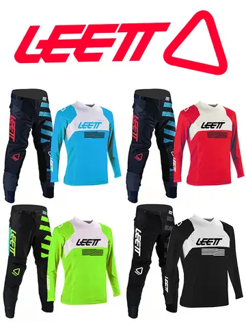 2026 leett motocross jersey and pants adult man woman Enduro Off-road Name and Number customization thick racing gear set black