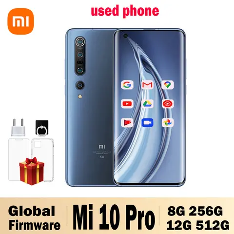 Global firmware Xiaomi 10 Pro Smarphone 5G Snapdragon 865 108 MP No charger Camera 4500mAh Battery Android Phone used phone