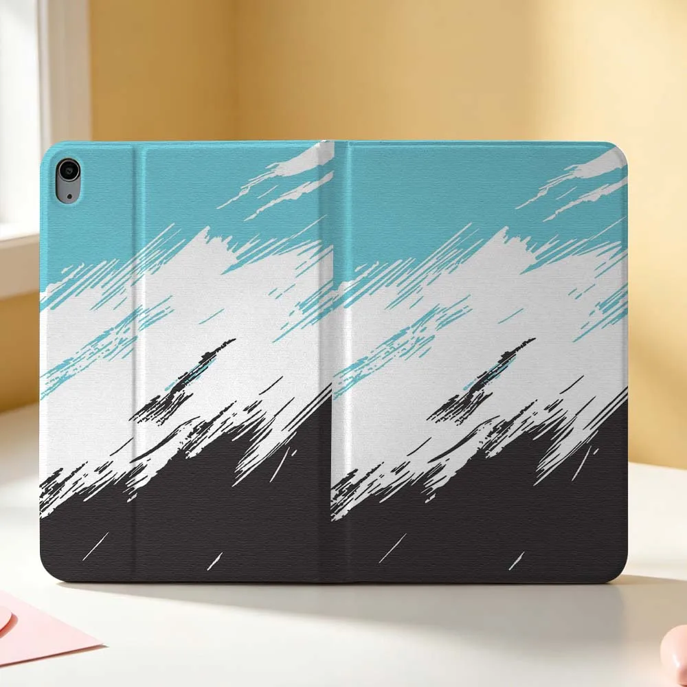 Irregular Stripes Art For Apple iPad Pro Mini A16 A17 A14 4 5 6 7 6th 7th Gen 9.7 12.9 11 13 M4 inch Tablet Case Soft