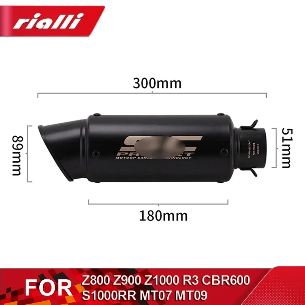 51 millimetri Universale SC Tubi Di Scarico Moto Silenziatore Silenziatore In Acciaio Con DB Killer Per Z800 Z900 R3 R25 CBR600 S1000RR MT07 MT09