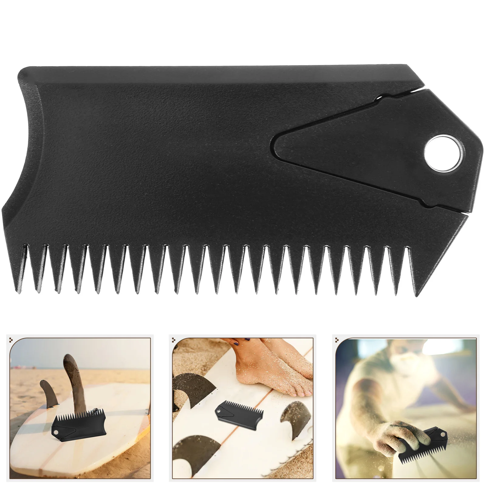 

Surf Board Surfboard Wax Scraping Comb Remover Scraper Supply Black for Cleaning