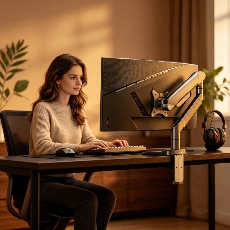 

Home Household Universal Single Monitor Mount Up to 32 Inches 19.8 Lbs Adjustable Computer Desk Stand monitor arm monitor arm