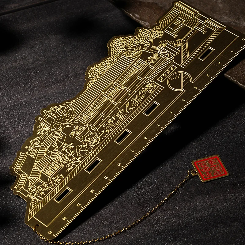 مسطرة إشارة مرجعية معدنية - أداة قياس علامة الكتاب للطلاب والمعلمين والمكتب والمدرسة وإكسسوارات المنزل المزخرفة