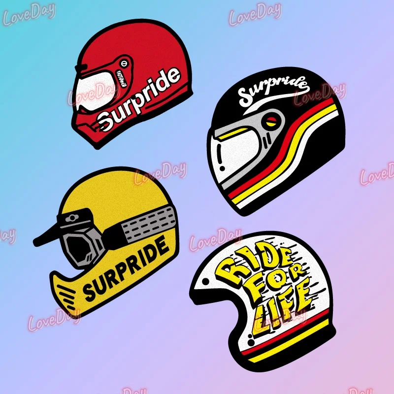 

Motorcycle Stickers Cartoon Retro Knight Helmet Stickers Vinyl Modification Decoration Graffiti Decals Car Windshield Decal